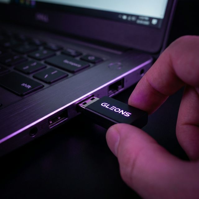 Connecting USB cable to a laptop